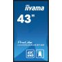 iiyama LH4354UHS-B1AG beeldkrant Digitale signage flatscreen 108 cm (42.5") LCD Wifi 500 cd/m² 4K Ultra HD Zwart Type processor Android 11 24/7 (LH4354UHS-B1AG) thumbnail