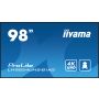 iiyama LH9854UHS-B1AG beeldkrant Digitale signage flatscreen 2,48 m (97.5") LCD Wifi 500 cd/m² 4K Ultra HD Zwart Type processor Android 11 24/7 (LH9854UHS-B1AG) thumbnail