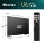 Hisense 55U6NQ 139,7 cm (55") 4K Ultra HD Smart TV Wifi Grijs 600 cd/m² (55U6NQ) thumbnail