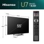 Hisense 55U7NQ 139,7 cm (55") 4K Ultra HD Smart TV Wifi Grijs 500 cd/m² (55U7NQ) thumbnail