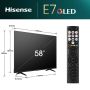 Hisense 55E77NQ 147,3 cm (58") 4K Ultra HD Smart TV Wifi Zwart 350 cd/m² (58E77NQ) thumbnail