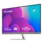 Viewsonic VX3276-4K-MHD-2 computer monitor 81,3 cm (32") 3840 x 2160 Pixels 4K Ultra HD LCD Zwart, Zilver (VX3276-4K-MHD-2) thumbnail