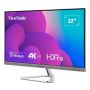 Viewsonic VX3276-4K-MHD-2 computer monitor 81,3 cm (32") 3840 x 2160 Pixels 4K Ultra HD LCD Zwart, Zilver (VX3276-4K-MHD-2) thumbnail
