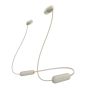 Sony WI-C100 Headset Draadloos In-ear Oproepen/muziek Bluetooth Beige (WIC100C.CE7) thumbnail