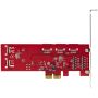 StarTech.com SATA PCIe Kaart, 10 Port PCIe SATA Uitbreidingskaart, 6Gbps, Low/Full Profile, Stacked SATA Connectors, ASM1062 Non-Raid, PCI Express naar SATA Converter/Adapter (10P6G-PCIE-SATA-CARD) thumbnail