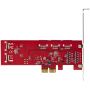 StarTech.com SATA PCIe Kaart, 10 Port PCIe SATA Uitbreidingskaart, 6Gbps, Low/Full Profile, Stacked SATA Connectors, ASM1062 Non-Raid, PCI Express naar SATA Converter/Adapter (10P6G-PCIE-SATA-CARD) thumbnail