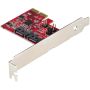 StarTech.com SATA PCIe Kaart - 2 Port PCIe SATA Uitbreidingskaart - 6Gbps - Full/Low Profile - PCI Express naar SATA Adapter/Controller - ASM1062R SATA RAID - PCIe naar SATA Converter (2P6GR-PCIE-SATA-CARD) thumbnail