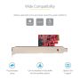 StarTech.com SATA PCIe Kaart - 2 Port PCIe SATA Uitbreidingskaart - 6Gbps - Full/Low Profile - PCI Express naar SATA Adapter/Controller - ASM1062R SATA RAID - PCIe naar SATA Converter (2P6GR-PCIE-SATA-CARD) thumbnail