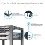 StarTech.com 4-Post 12U Mobiel Open Frame Server Rack, 19" Patchkast met Wielen en 4 Stijlen, Open Serverkast met Verstelbare Diepte voor Computer / AV / Netwerk Apparatuur - Wielen, Stelvoeten of Vloermontage (4POSTRACK12U) thumbnail