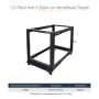StarTech.com 4-Post 12U Mobiel Open Frame Server Rack, 19" Patchkast met Wielen en 4 Stijlen, Open Serverkast met Verstelbare Diepte voor Computer / AV / Netwerk Apparatuur - Wielen, Stelvoeten of Vloermontage (4POSTRACK12U) thumbnail