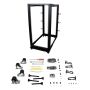 StarTech.com 25U open-frame server rack kast met 4 stijlen met instelbare diepte incl. zwenkwielen/stelpoten en kabelhaken (4POSTRACK25U) thumbnail