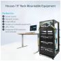 StarTech.com 25U open-frame server rack kast met 4 stijlen met instelbare diepte incl. zwenkwielen/stelpoten en kabelhaken (4POSTRACK25U) thumbnail