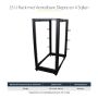 StarTech.com 25U 4-Post Server Rack, 19in Open Frame Rack met 101cm Montagediepte en 544kg Draagkracht, Mobiel of Vrijstaand IT Rack (4POSTRACK25U) thumbnail