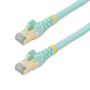 StarTech.com 0,5m aqua Cat6a Ethernet netwerkkabel shielded (STP) Cat6a patchkabel Cat 6a (6ASPAT50CMAQ) thumbnail