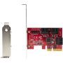 StarTech.com SATA PCIe Kaart, 6 Port PCIe SATA Uitbreidingskaart, 6Gbps, Low Profile Bracket, Stacked SATA Connectors, ASM1166 Non-Raid, PCI Express naar SATA Converter (6P6G-PCIE-SATA-CARD) thumbnail