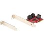 StarTech.com SATA PCIe Kaart, 6 Port PCIe SATA Uitbreidingskaart, 6Gbps, Low Profile Bracket, Stacked SATA Connectors, ASM1166 Non-Raid, PCI Express naar SATA Converter (6P6G-PCIE-SATA-CARD) thumbnail