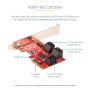 StarTech.com SATA PCIe Kaart, 6 Port PCIe SATA Uitbreidingskaart, 6Gbps, Low Profile Bracket, Stacked SATA Connectors, ASM1166 Non-Raid, PCI Express naar SATA Converter (6P6G-PCIE-SATA-CARD) thumbnail