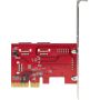 StarTech.com SATA PCIe Kaart, 6 Port PCIe SATA Uitbreidingskaart, 6Gbps, Low Profile Bracket, Stacked SATA Connectors, ASM1166 Non-Raid, PCI Express naar SATA Converter (6P6G-PCIE-SATA-CARD) thumbnail