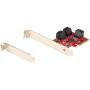 StarTech.com SATA PCIe Kaart, 6 Port PCIe SATA Uitbreidingskaart, 6Gbps, Low Profile Bracket, Stacked SATA Connectors, ASM1166 Non-Raid, PCI Express naar SATA Converter (6P6G-PCIE-SATA-CARD) thumbnail