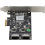 StarTech.com 8 Port SATA PCIe Kaart, PCI Express 6Gbps SATA Uitbreidingkaart met 4 Host Controllers, SATA PCIe Controller Kaart, PCI-e x4 Gen 2 naar SATA III, SATA HDD/SSD (8P6G-PCIE-SATA-CARD) thumbnail