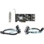 StarTech.com 8 Port SATA PCIe Kaart, PCI Express 6Gbps SATA Uitbreidingkaart met 4 Host Controllers, SATA PCIe Controller Kaart, PCI-e x4 Gen 2 naar SATA III, SATA HDD/SSD (8P6G-PCIE-SATA-CARD) thumbnail
