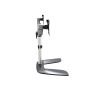 StarTech.com Dual Monitor Stand, Ergonomische Monitorstandaard voor VESA Schermen tot 32" (8kg), Vrijstaande en Scharnierende Universele Monitorsteun/Bureaustandaard, Verstelbare Hoogte, Zilver (ARMDUALSS) thumbnail
