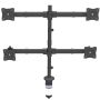 StarTech.com Quad Monitor Arm voor VESA Schermen tot 27" (8kg), 2x2 Configuratie, Verstelbare Hoogte, Scharnierende Monitorsteun met Verticale Arm, Draaien/Kantelen/Zwenken, Bureauklem/Doorvoertule (ARMQUAD) thumbnail