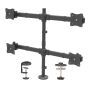 StarTech.com Quad Monitor Arm voor VESA Schermen tot 27" (8kg), 2x2 Configuratie, Verstelbare Hoogte, Scharnierende Monitorsteun met Verticale Arm, Draaien/Kantelen/Zwenken, Bureauklem/Doorvoertule (ARMQUAD) thumbnail