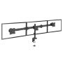 StarTech.com Triple Monitor Arm, Ergonomische VESA Monitor Beugel voor 3 Schermen tot 27", Scharnierend en in Hoogte Verstelbaar langs Verticale Arm, Kantelen/Zwenken/Roteren, Bureauklem/Doorvoertule (ARMTRIO) thumbnail