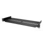 StarTech.com 1U Server Rack Schap - Universele Geventileerde Rack Mount Cantilever Shelf voor 19" Netwerk Kast & Apparatuur - Heavy Duty Staal - Capaciteit 20kg - Diepte 18cm (7”) - Zwart (CABSHELF1U7V) (CABSHELF1U7V) thumbnail