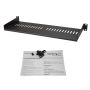StarTech.com 1U Server Rack Schap - Universele Geventileerde Rack Mount Cantilever Shelf voor 19" Netwerk Kast & Apparatuur - Heavy Duty Staal - Capaciteit 20kg - Diepte 18cm (7”) - Zwart (CABSHELF1U7V) (CABSHELF1U7V) thumbnail