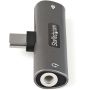 StarTech.com USB-C Audio & Oplaadadapter - USB-C Audio Adapter met 3.5mm TRRS Koptelefoon/Headset Jack en 60W USB Type-C Power Delivery Pass-through - Voor USB-C Telefoon/Tablet/Laptop (CDP235APDM) thumbnail