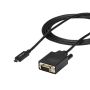StarTech.com USB-C naar VGA kabel 2 m 1920x1200- zwart (CDP2VGAMM2MB) thumbnail