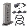 StarTech.com USB-C USB-A Dock - Hybride Universeel USB 3.0 Docking Station voor USB-C of USB-A Laptop - Dual Monitor 4K 60Hz HDMI/DisplayPort - 6x USB-A, GbE - USB 3.1 Gen 1 - Windows/Mac (DK30A2DHUUE) thumbnail
