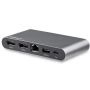 StarTech.com USB-C Dock - 4K Dual Monitor DisplayPort - Mini Laptop Docking Station - 100W Power Delivery Passthrough - GbE, 2-Port USB-A Hub - USB Type-C Multiport Adapter - 1m kabel (DK30C2DAGPD) thumbnail