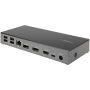 StarTech.com USB C Dock - Triple 4K Monitor USB Type-C Docking Station - 100W Power Delivery - DP 1.4 Alt Mode & DSC, 2x DisplayPort 1.4/HDMI 2.0 - 6xUSB (2x 10Gbps) - Windows/Chrome (DK31C2DHSPDUE) thumbnail