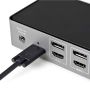 StarTech.com USB-C & USB-A Dock - Hybride Universeel Triple Monitor Laptop Docking Station DisplayPort & HDMI 4K 60Hz - 85W Power Delivery, 6x USB Hub, GbE, Audio - USB 3.1 Gen 2 10Gbps (DK31C3HDPDUE) thumbnail