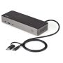 StarTech.com USB-C & USB-A Dock - Hybride Universeel Triple Monitor Laptop Docking Station DisplayPort & HDMI 4K 60Hz - 85W Power Delivery, 6x USB Hub, GbE, Audio - USB 3.1 Gen 2 10Gbps (DK31C3HDPDUE) thumbnail