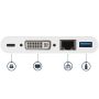 StarTech.com USB C Multiport Adapter, USB-C naar DVI-D (Digitaal) Video Adapter, 60W Power Delivery Passthrough Charging, GbE, USB-A, USB Type-C/Thunderbolt 3 Mini Laptop Dock (DKT30CDVPD) thumbnail