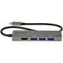 StarTech.com USB C Multiport Adapter - USB-C naar HDMI 2.0b 4K 60Hz (HDR10), 100W Power Delivery Pass-Through, 4-Port USB 3.0 Hub - USB Type-C Mini Dock - 30cm Vaste Kabel (DKT30CHPD3) thumbnail