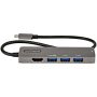 StarTech.com USB C Multiport Adapter - USB-C naar HDMI 2.0b 4K 60Hz (HDR10), 100W Power Delivery Pass-Through, 4-Port USB 3.0 Hub - USB Type-C Mini Dock - 30cm Vaste Kabel (DKT30CHPD3) thumbnail