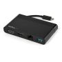 StarTech.com USB C-Multiport Adapter Hub met HDMI, VGA, Gigabit Ethernet & USB 3.0 - USB-C naar 4K HDMI of 1080p VGA Mini Docking Station - USB Type-C Travel Dock voor USB-C Laptops (DKT30CHVCM) thumbnail