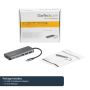 StarTech.com USB-C Multiport Adapter - USB-C Travel Dock met 4K HDMI, 3x USB 3.0 Hub, SD/SDHC, GbE, 60W PD 3.0 Pass-Through - Compacte USB-C Mini Docking Station USB Type-C/Thunderbolt 3 (DKT30CSDHPD3) thumbnail