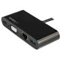 StarTech.com USB-C Multiport Adapter - Mini USB-C Dock met Single Monitor VGA 1080p Video - 60W Power Delivery Passthrough - USB 3.1 Gen 1 Type-A 5Gbps, Gigabit Ethernet - Docking Station (DKT30CVAGPD) thumbnail