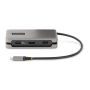 StarTech.com USB-C Multiport Adapter, 4K 60Hz HDMI/DP, 3-Port USB Hub, 100W Power Delivery Pass-Through, GbE, Travel Docking Station met Charging, Mini Dock, 30cm Wrap-Around Kabel thumbnail