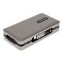 StarTech.com USB-C Multiport Adapter, 4K 60Hz HDMI/VGA, 3-Port USB Hub, 100W Power Delivery Pass-Through, GbE, Travel Docking Station met Charging, Mini Dock, 30cm Wrap-Around Kabel thumbnail