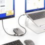 StarTech.com USB-C Multiport Adapter, 4K 60Hz HDMI/VGA, 3-Port USB Hub, 100W Power Delivery Pass-Through, GbE, Travel Docking Station met Charging, Mini Dock, 30cm Wrap-Around Kabel (DKT31CVHPD3) thumbnail