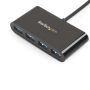 StarTech.com 4 poorts USB 3.0 hub - 5Gbps - USB-C naar 4x USB-A met busvoeding (HB30C4AB) thumbnail