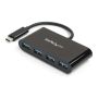 StarTech.com 4 poorts USB 3.0 hub - 5Gbps - USB-C naar 4x USB-A met busvoeding (HB30C4AB) thumbnail