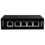 StarTech.com 5-poorts onbeheerde industriële gigabit Ethernet switch op een DIN-rail / wand monteerbaar thumbnail